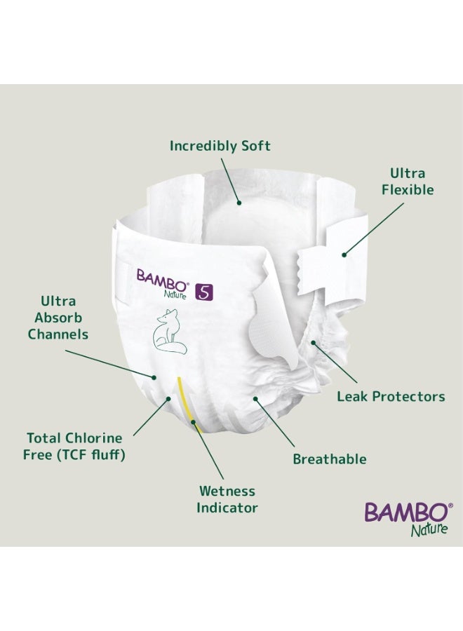 Bambo Nature Premium Baby Tape Diapers for Baby XL Size (12-18 Kgs), Super Absorbent, Breathable, Extra Soft, Dermatologically Tested, Hypoallergenic Toddler Nappies With Wetness Indicator, 22 Count - Image 4