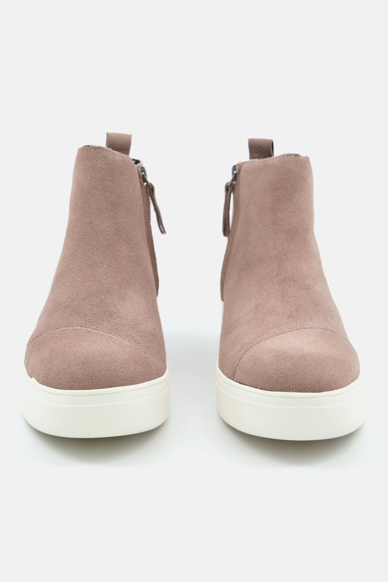 TOMS Women Jamie High Cut Zipper Closure Shoes, Tan - Image 3