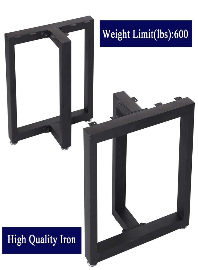 TIEOU Industrial Metal Coffee Table Legs - 16” Height, 18” Wide, Console & Bench Legs - Image 3