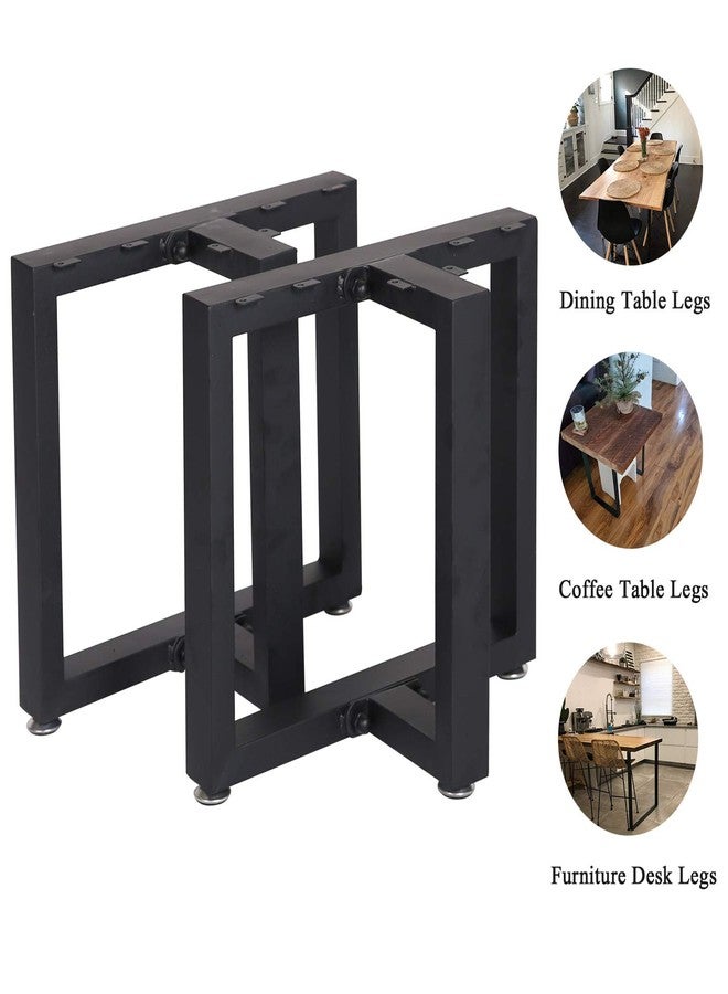 TIEOU Industrial Metal Coffee Table Legs - 16” Height, 18” Wide, Console & Bench Legs - Image 2