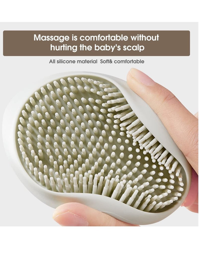 Be a better mom Shampoo Brush Soft Silicone Comb Scalp Scrubber Dandruff Brush Cleaning Shower Hair Scalp Massager Baby Shower Bath Brush - Image 2