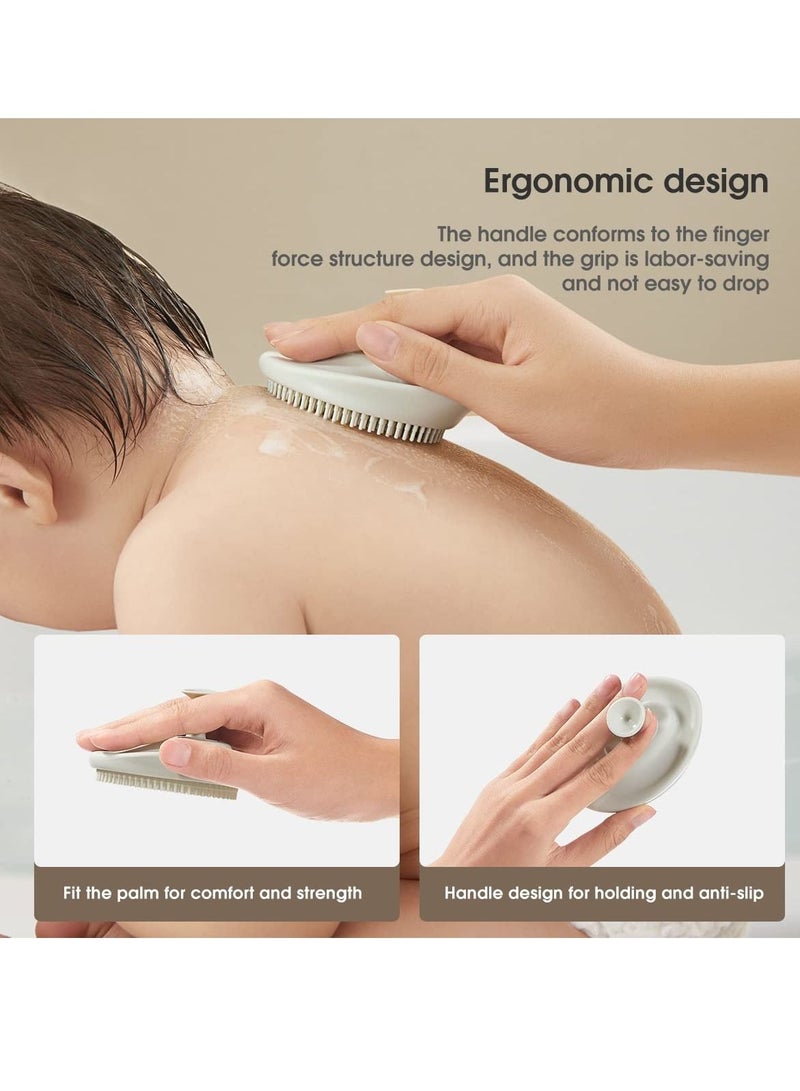 Be a better mom Shampoo Brush Soft Silicone Comb Scalp Scrubber Dandruff Brush Cleaning Shower Hair Scalp Massager Baby Shower Bath Brush - Image 3