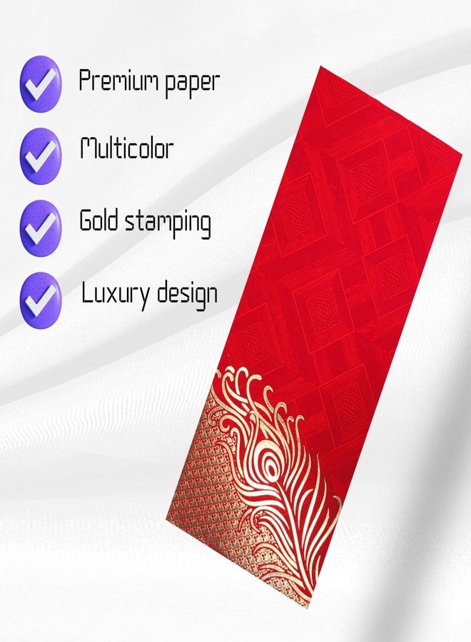 Fonsie cash shagun fancy design envelopes pack of 75 for gifting money on wedding gift, baby shower gift, shagun, family gatherings(Multicolor Mor). - Image 2