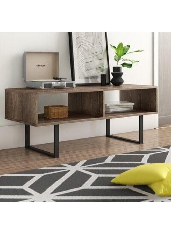 Lion Home TV unit, metal * wood, 40x120x55 cm – brown 