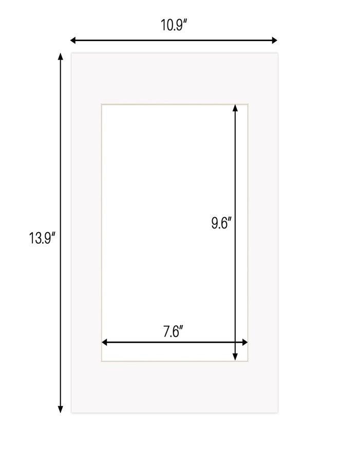 ZBEIVAN 11x14 White Picture Mats with Core Bevel Cut Frame Mattes for 8x10 Pictures - Pack of 12 - Image 2