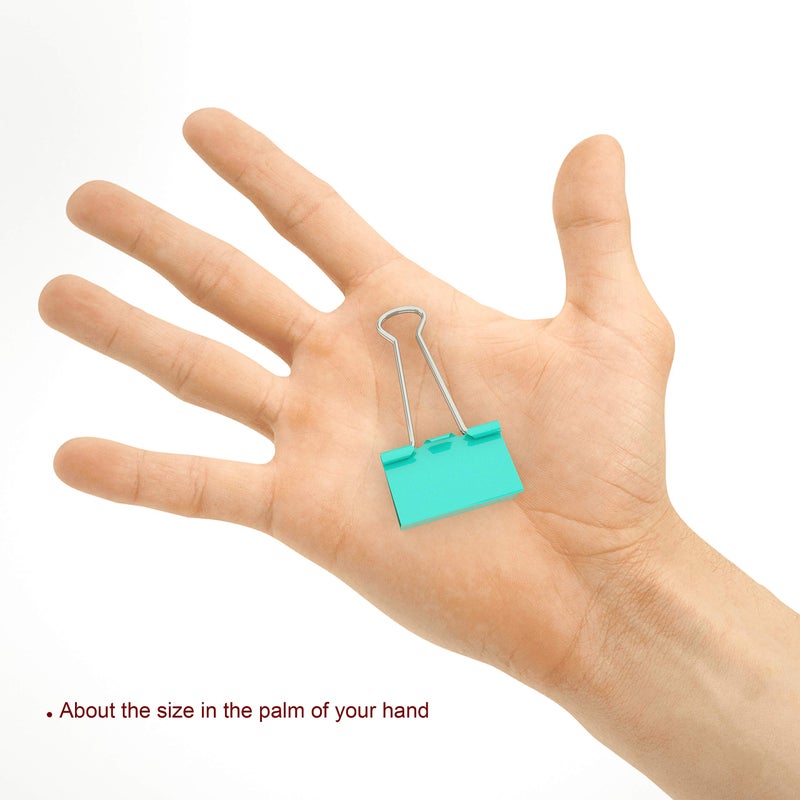 Nctinystore Binder Clips Medium Metal Clamp 1.25 inch / 32 mm (Light-Green, 24-PCS) - Image 3