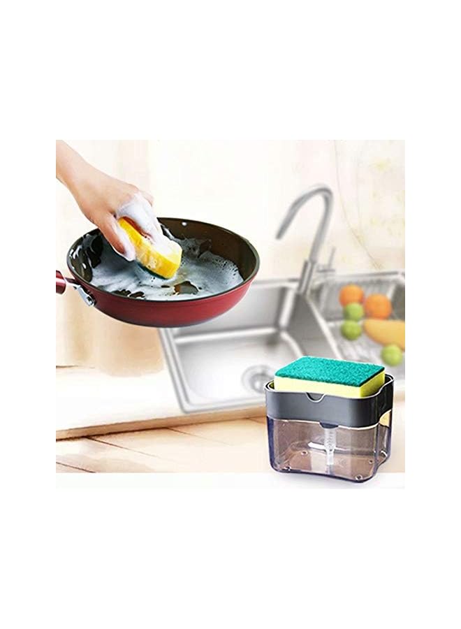 Raxoom Pump Dispenser and Sponge Holder, Caddy for Kitchen Sink, Dishwashing - Image 5