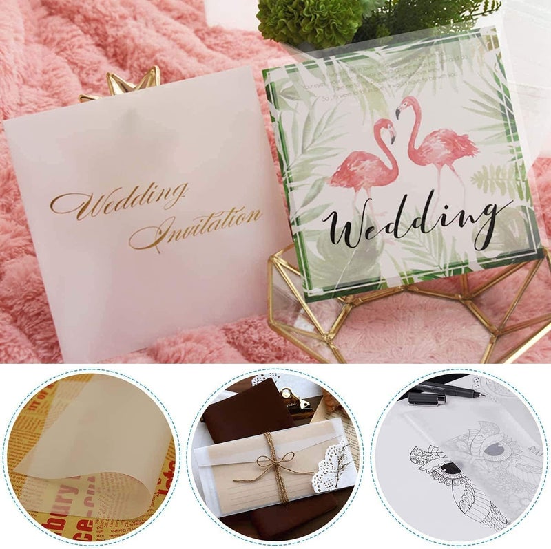 Translucent Vellum Paper 8.5x11 Inches, 50 Sheets Printable Transparent 93GSM/63LBS Vellum Paper for Printing Sketching Tracing Drawing - Image 5