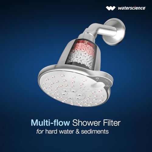 WaterScience CLEO Multi Flow Shower Filter for Bathroom | Hard Water Softener for Shower and Home | 3 Flow Modes | 50% Water Saving - CLEO-SFM-524 - Image 2
