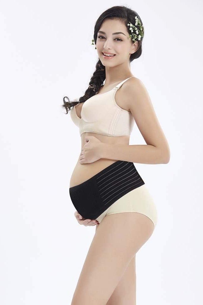 Kimaya Maternity Pregnancy Belt Waist and Abdomen Support Breathable Comfortable Adjustable for Back Pain Relief/Pelvic, Black, Onesize - Image 2