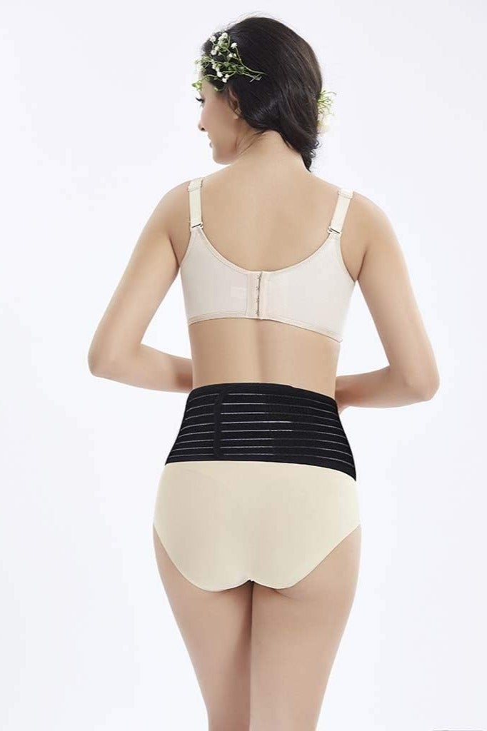 Kimaya Maternity Pregnancy Belt Waist and Abdomen Support Breathable Comfortable Adjustable for Back Pain Relief/Pelvic, Black, Onesize - Image 3