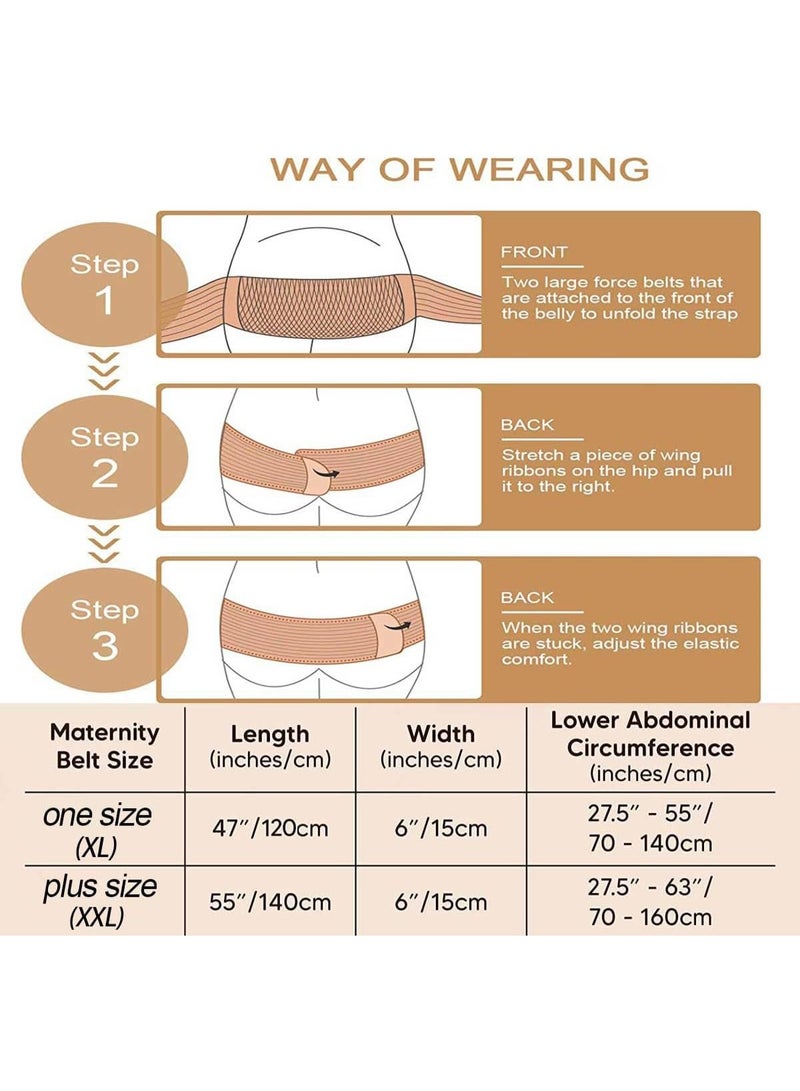 Kimaya Maternity Pregnancy Belt Waist and Abdomen Support Breathable Comfortable Adjustable for Back Pain Relief/Pelvic, Black, Onesize - Image 5