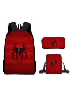 Spider-Man Spiderman Three-Piece Cartoon Backpack For Primary School Students 29*42*16cm 