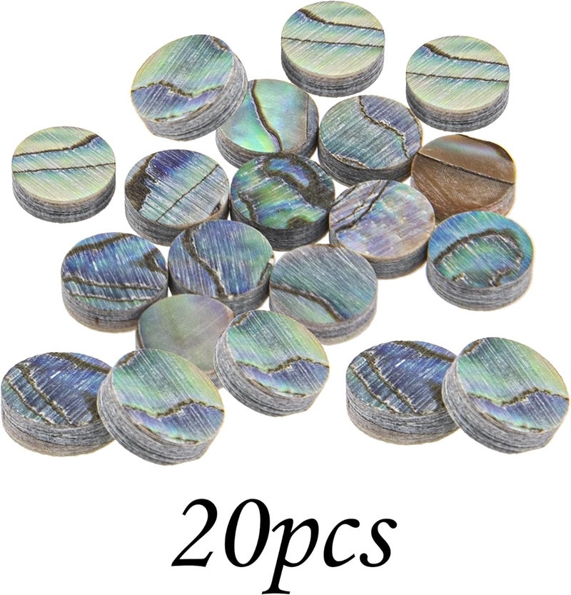 Yootones 40Pcs Paua Abalone Inlay Dots & Real Abalone Shell Binding Purfling Strips Compatible with Guitar Ukulele Banjo Mandolin Maker - Image 2