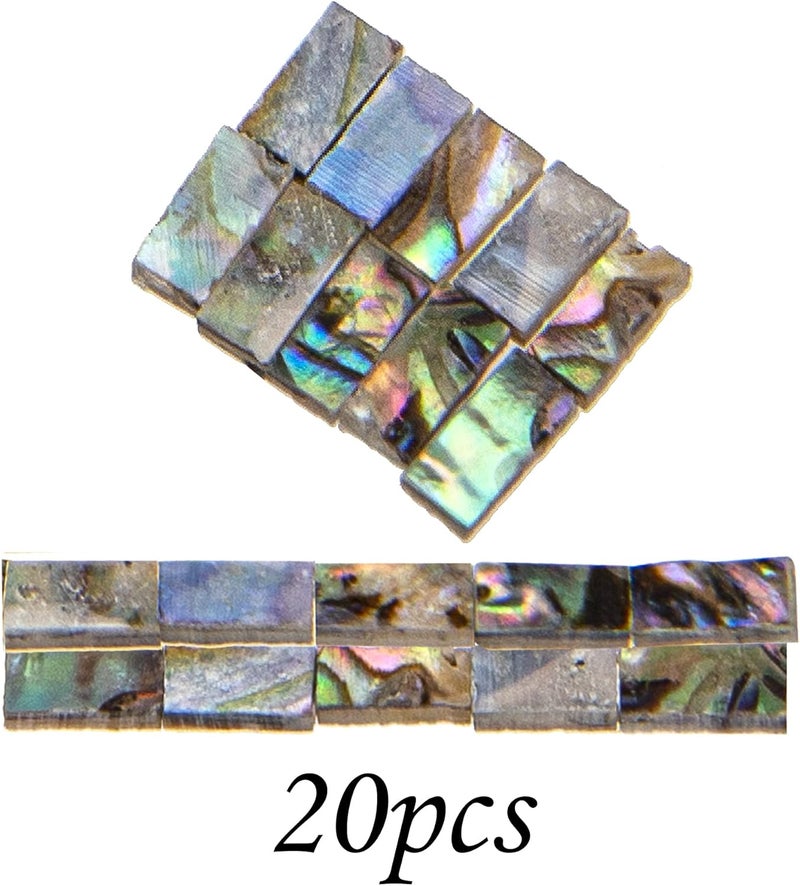 Yootones 40Pcs Paua Abalone Inlay Dots & Real Abalone Shell Binding Purfling Strips Compatible with Guitar Ukulele Banjo Mandolin Maker - Image 3