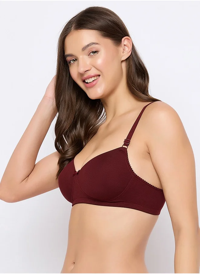 كلوفيا Clovia Pack of 3 Padded Non-Wired Full Cup T-shirt Bra - Cotton Lycra