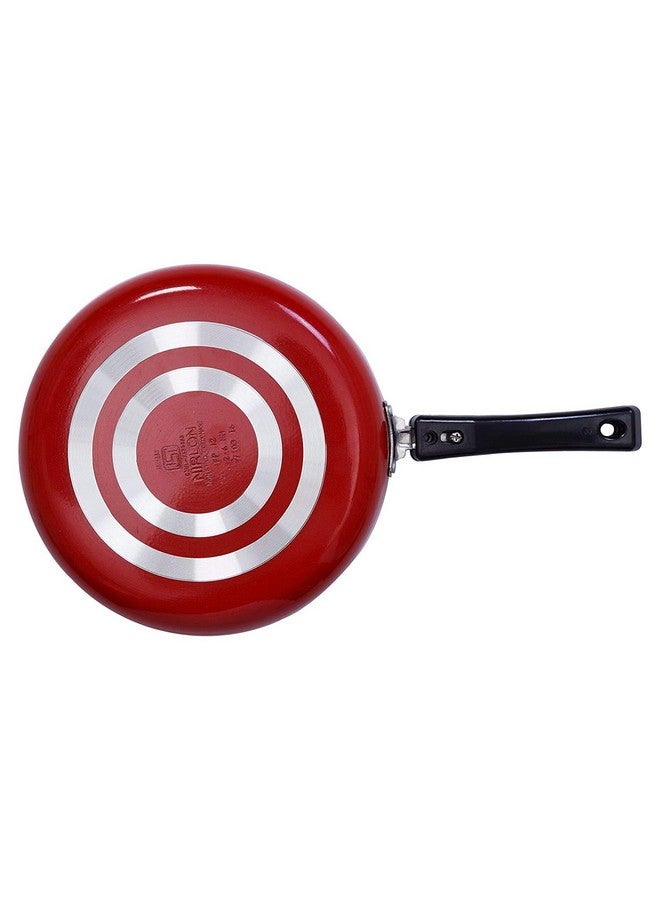 Nirlon Aluminium Non Stick Fry pan, 1.1 Litre -RED - Image 2