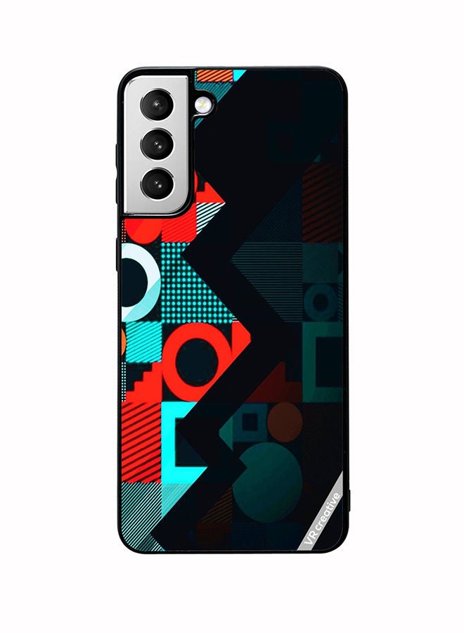 VR CREATIVE غطاء واقي لهاتف سامسونج جالاكسي S22 بلس 5G بتصميم نسيجي متعدد الألوان - Image 1
