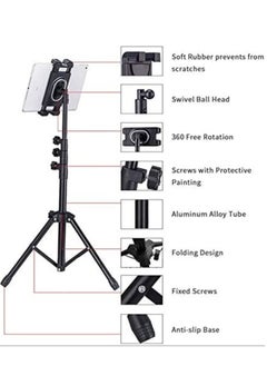 ELTRAZONE Telescopic Tripod Tablet Stand for Tablets 6" to 13"Tablet Floor Stand for IPad 12.9"  - Image 2