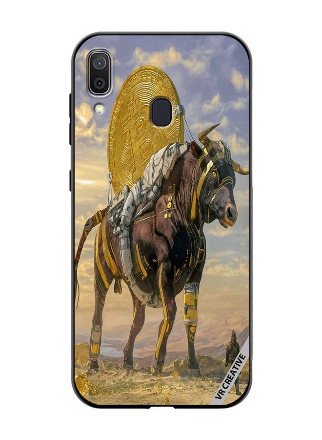 VR CREATIVE Protective Case Cover For Samsung Galaxy A30 Bitcoin Horse Design Multicolour - Image 1