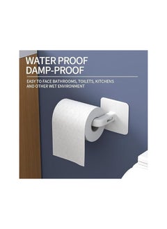 Generic Kitchen Self-Adhesive Accessories Under Cabinet Paper Roll Rack Towel Holder Tissue Hanger Storage Rack for Bathroom Toilet Hold (White 6pcs)  - Image 2