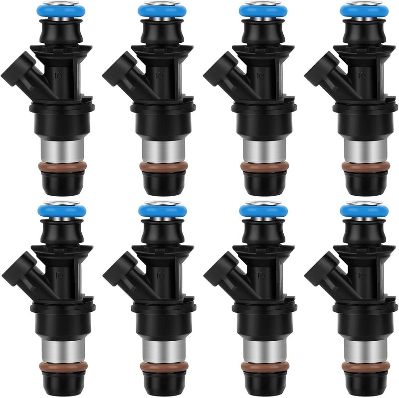 ANGLEWIDE 8pcs Fuel Injectors Set for Buick, Cadillac, Chevy, GMC, Hummer, Isuzu - Image 1