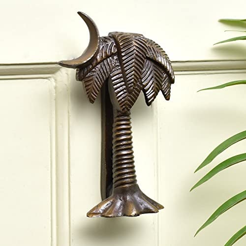 Indian-Shelf Palm Iron Door Knockers for Front Door - Ring Door Door Decoration for Main Door - Antique Door Brass Accessories - 16.51 Cm - Image 1