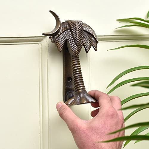 Indian-Shelf Palm Iron Door Knockers for Front Door - Ring Door Door Decoration for Main Door - Antique Door Brass Accessories - 16.51 Cm - Image 2