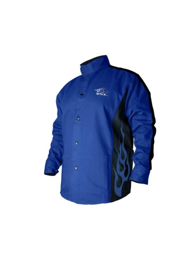 REVCO BXRB9C-L BSX STRYKER FR WELDING JACKET BLUE, LARGE