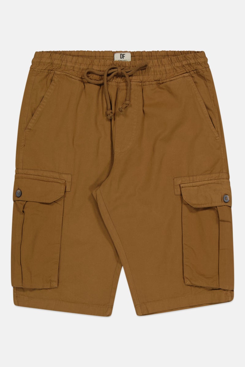 DeFacto شورتات كارجو بسيطة للرجال، بني - Image 2