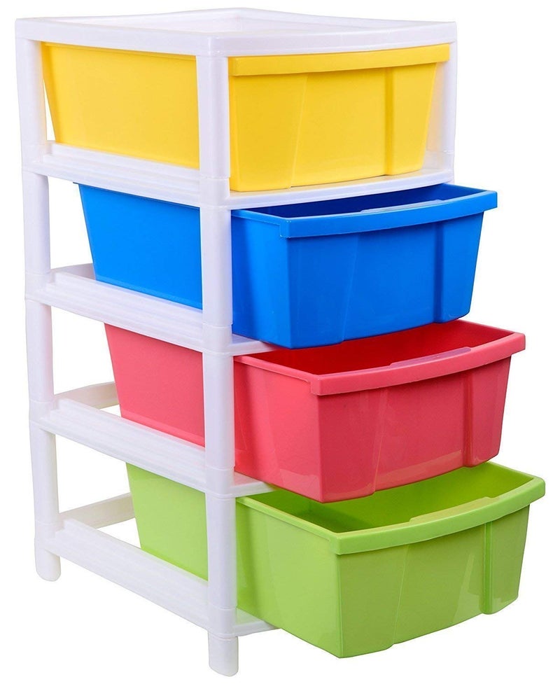 Nabhya 4-Drawer Storage Organizer, Multicolour, Standard, Rectangular (Size-12 Inch,15 Inch,24 Inch) (4, Multicolour) - Image 3