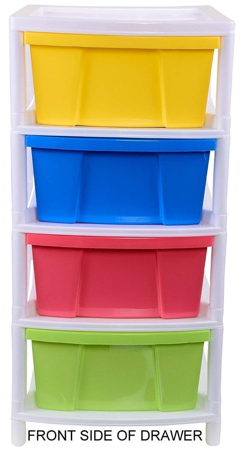 Nabhya 4-Drawer Storage Organizer, Multicolour, Standard, Rectangular (Size-12 Inch,15 Inch,24 Inch) (4, Multicolour) - Image 2