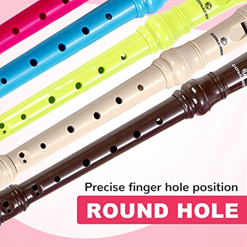 CONJURER Recorder 8 Hole ABS Clarinet German Style Treble flute C Key for Kids with Cleaning Rod, Storage Bag (Blue) - Image 5