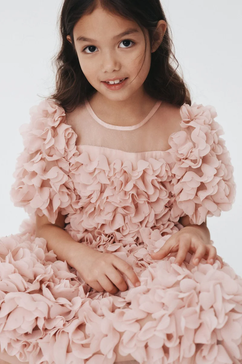 H&M Flower-appliquéd dress