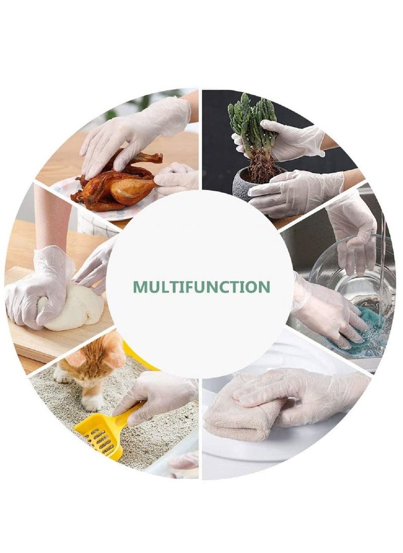 Multi Purpose Disposable Vinyl Powder Free Gloves Pack of 70 Pcs Large Size