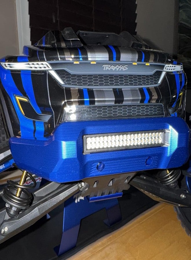EPTNNASO مصد أمامي من الألومنيوم باللون الأزرق لسيارة Traxxas 1/6 XRT 7835 - Image 2
