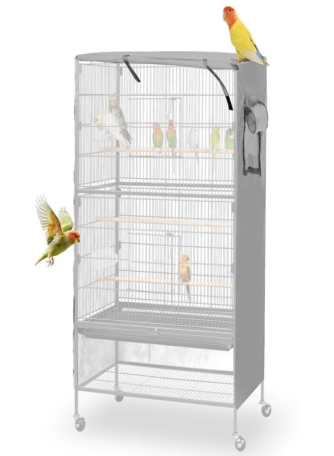 ZESTEFY Bird Cage Cover, Large Birds Cage Covers for Night, Birds Cover for Cage with Adjustable Front Curtain, Blackout & Breathable Birdcage Covers for Parrot, Small Animals(Not Include Bird Cage) - Image 1