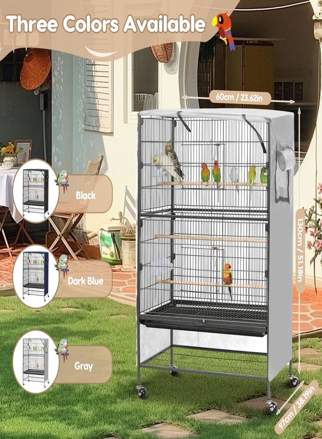 ZESTEFY Bird Cage Cover, Large Birds Cage Covers for Night, Birds Cover for Cage with Adjustable Front Curtain, Blackout & Breathable Birdcage Covers for Parrot, Small Animals(Not Include Bird Cage) - Image 5