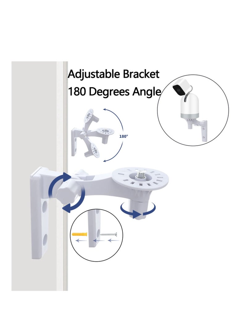 SYOSI Mini Pan-Tilt Camera, Wall Mount Compatible with Blink, Adjustable Angles Bracket 180 Degree Rotation Easy to Install, Get The Best View,Aluminum Alloy Material (NOT Included The Cam) (2 Pack) - Image 3