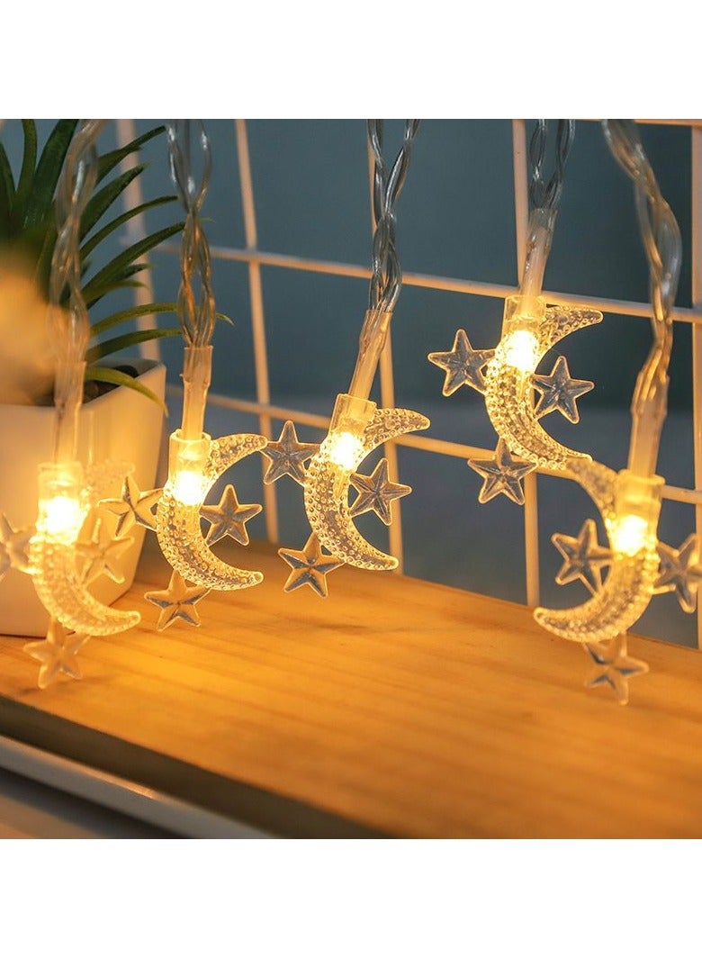 LED Moon & Star Fairy String Lights – Home Decor for Garden, Balcony, or Living Room, Magical Ambience for Night Gathering & Relaxing Evenings in UAE - Image 4