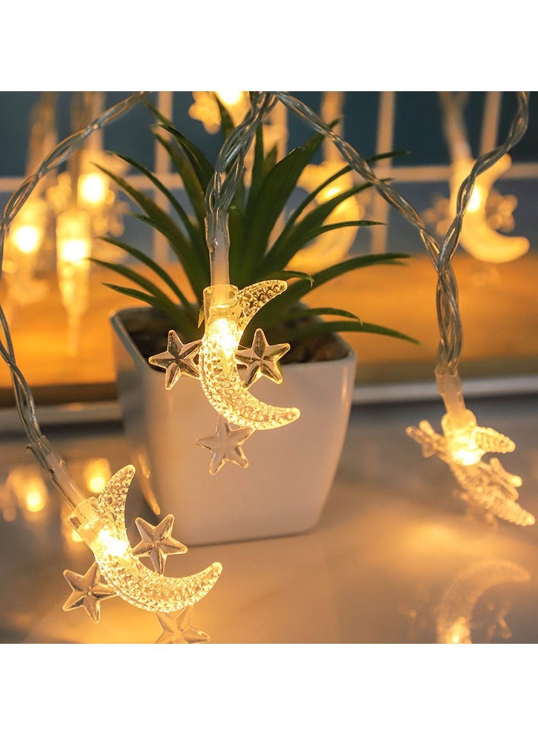 LED Moon & Star Fairy String Lights – Home Decor for Garden, Balcony, or Living Room, Magical Ambience for Night Gathering & Relaxing Evenings in UAE - Image 5