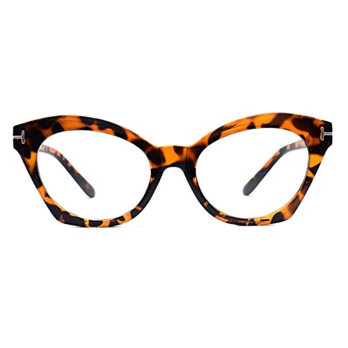 Peter Jones Demi Brown Oversized Cateye Large Blue Light Blocking Computer Glasses for Women/Girls (NH1245-DA) - Image 3