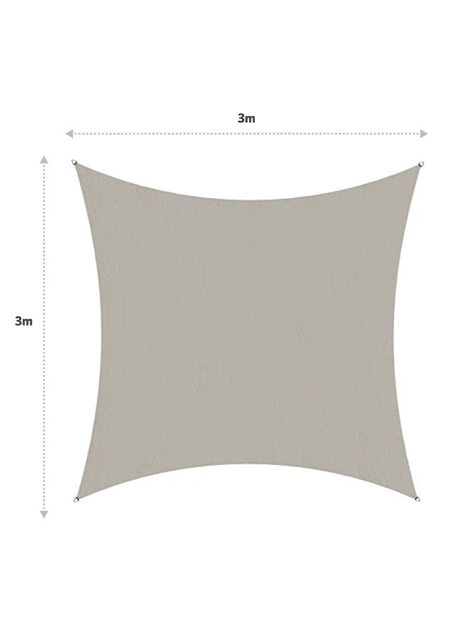 Coolaroo Commercial Grade Square Shell Colour Shade Sail Upto 95% Uv Block 3X3M Size - Image 2