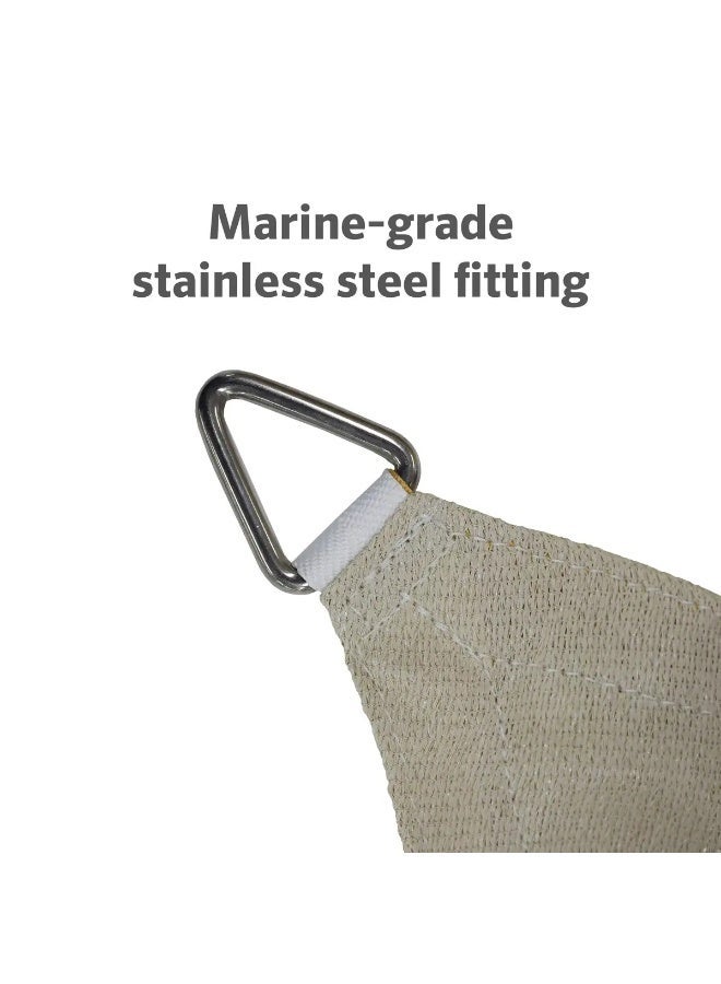 Coolaroo Commercial Grade Square Shell Colour Shade Sail Upto 95% Uv Block 3X3M Size - Image 5