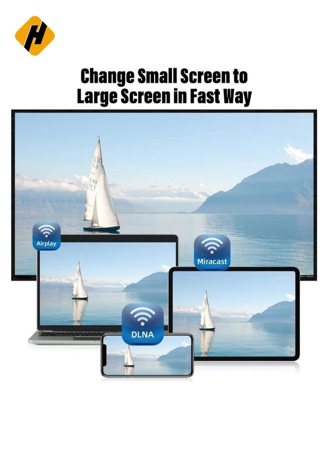 HuHa - Any-Cast HDMI WiFi 1080P Mobile Screen Mirroring Receiver Dongle to TV/Projector Receiver for Android/Mac/iOS Windows - Image 1