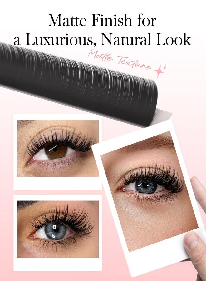 VIVIAN Flat Eyelash Extension, Ellipse Lash Extensions 0.07 Fast Fanning 10MM D Curl 16 Rows Matte Black Eyelash Extension for Salon Use - Image 2