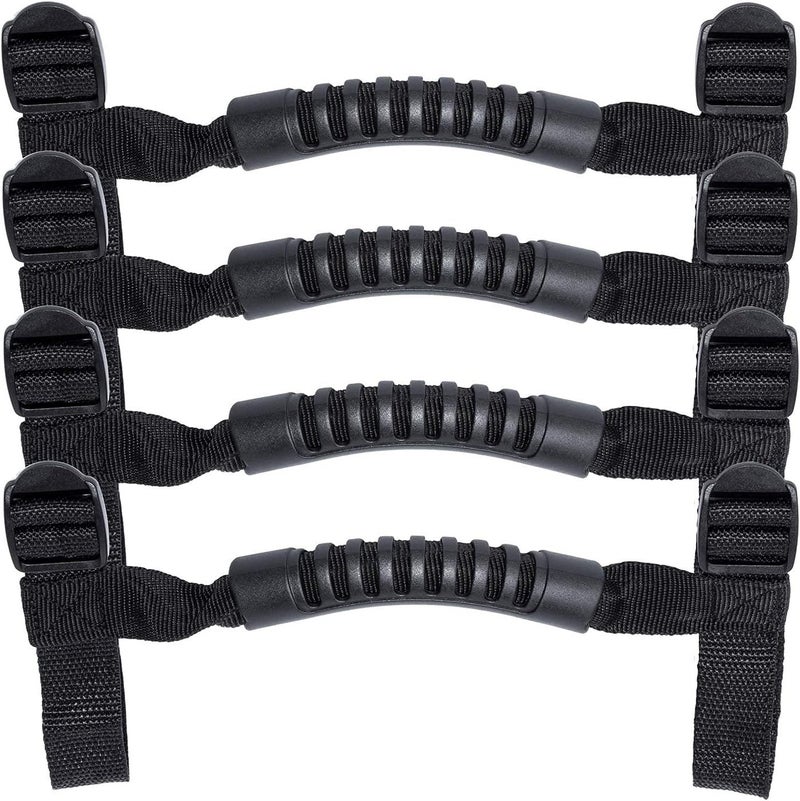 Danti Roll Bar Grab Handle for Jeep Wrangler - Black (4 Pack)