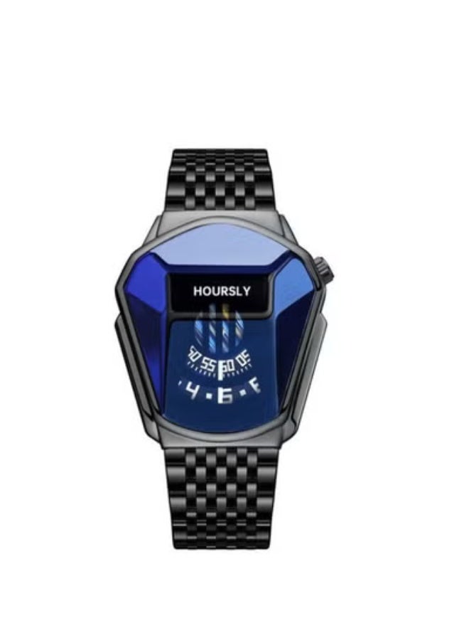 HOURSLY Men’s Stainless Steel Quartz Wrist Watch Fashion Analog Watch Stylish Casual Business Watch for Men - Image 1