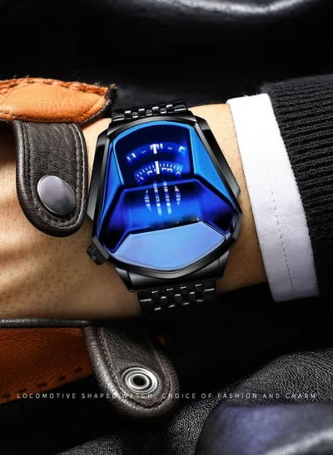 HOURSLY Men’s Stainless Steel Quartz Wrist Watch Fashion Analog Watch Stylish Casual Business Watch for Men - Image 3