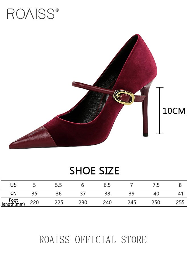 Women Pointed Toe Stiletto High Heels to Visually Slimming Luxurious Silk Satin Patchwork Material Stylish and Sophisticated Ankle Strap with Buckle Design Perfect for Formal Events and Parties - pzsku/Z18AA4F6B6474F85F9C59Z/45/_/1739763936/118b642c-b7fa-455a-8622-3d7f12894d09